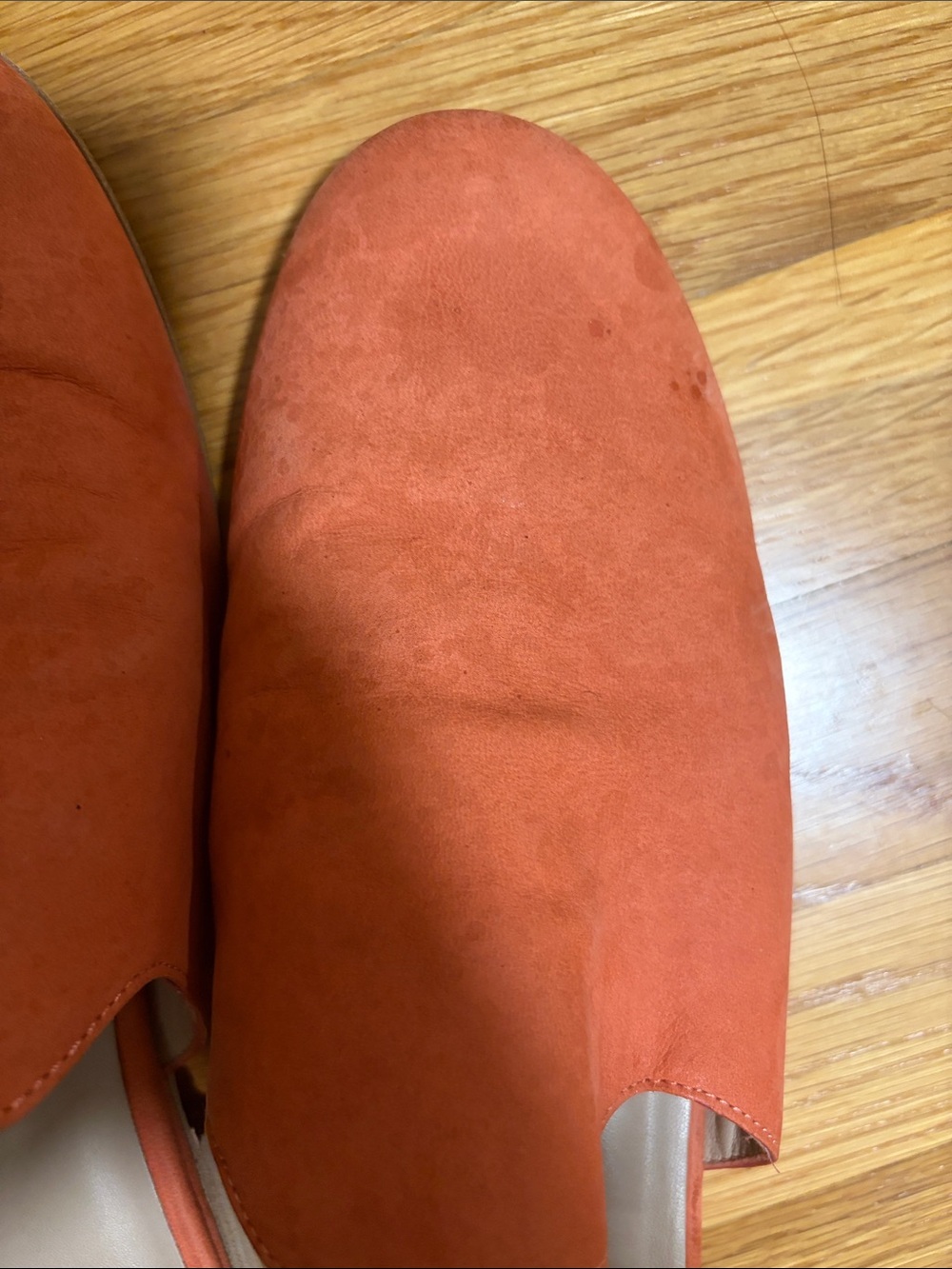 Eileen Fisher Coral Suede Slip-On Mules - Picture 6 of 8